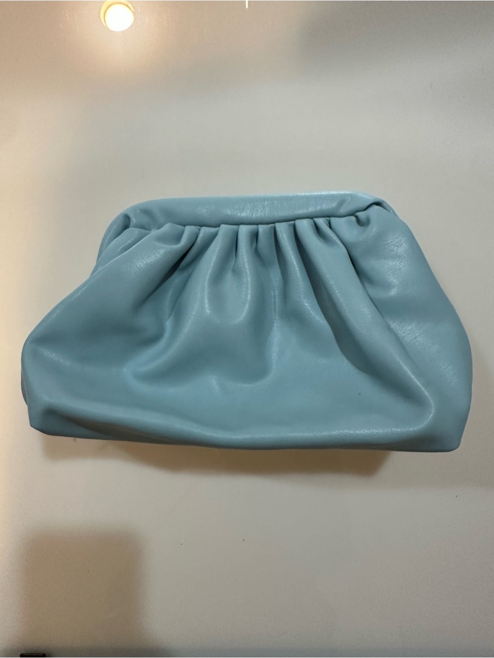 Source Unknown Soft Gathered Clutch in Light Blue